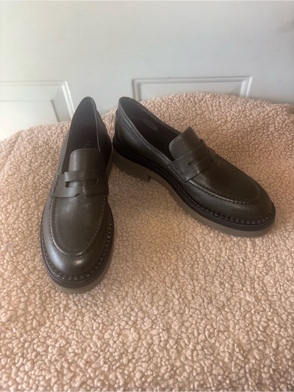 Homers Artisan black lug sole loafers size 41 EU 9.5 US